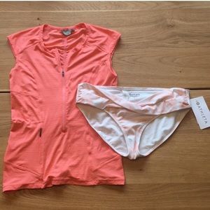 Athleta UPF top + bikini bottom